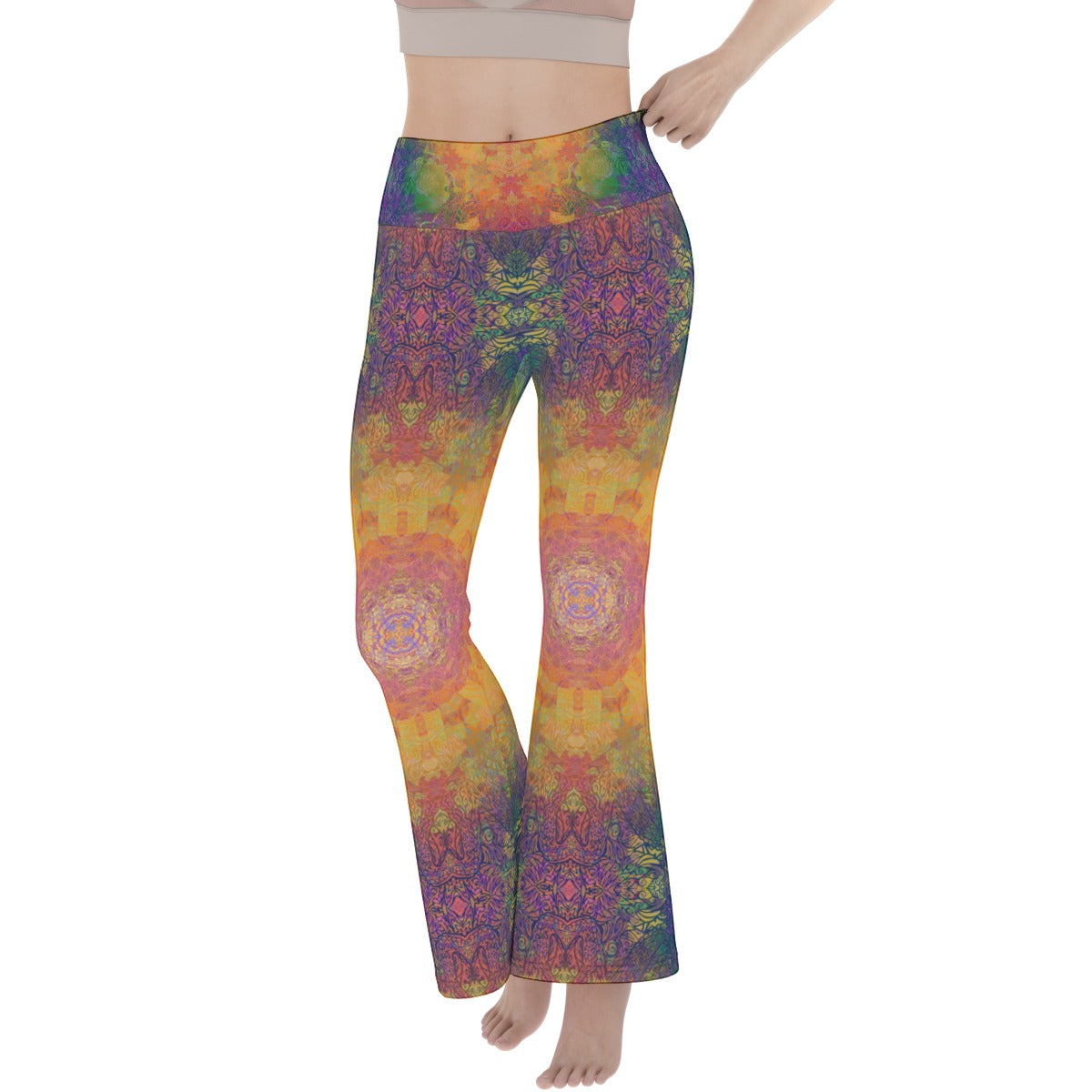 Psychedelic Octopus Flare Yoga Pants