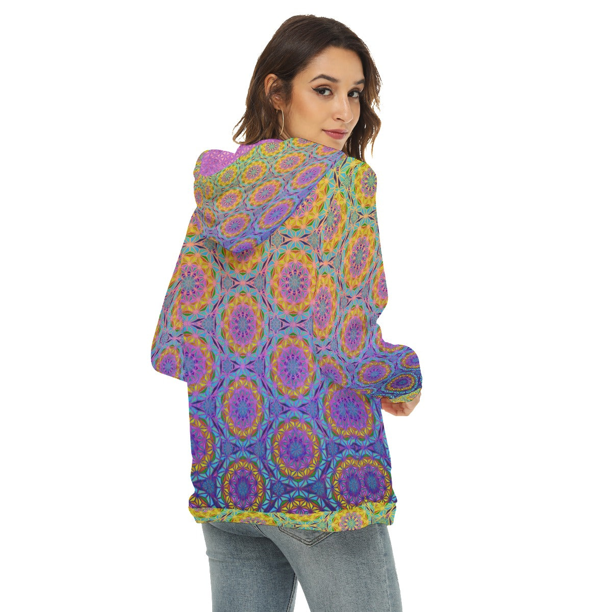Birth of a Flower Power Plush Fleece Hoodie
