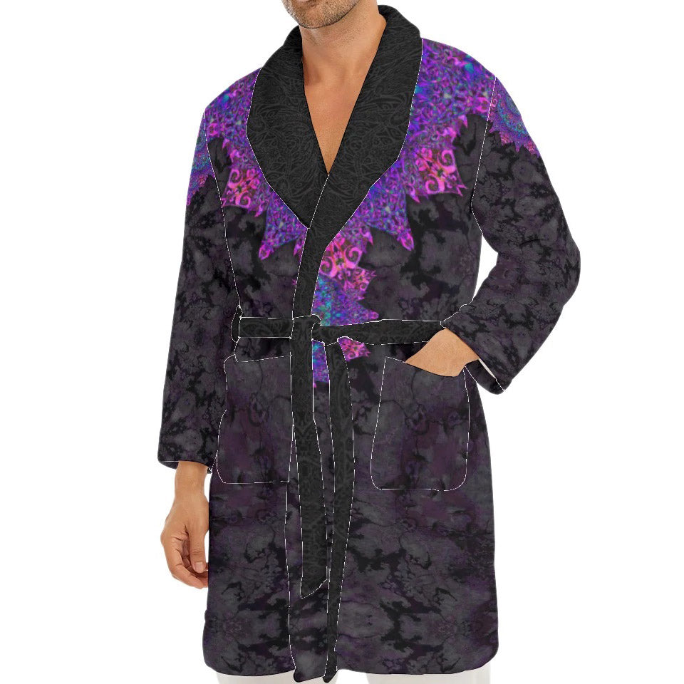 Sea Flower Drop Plush Fleece Robe