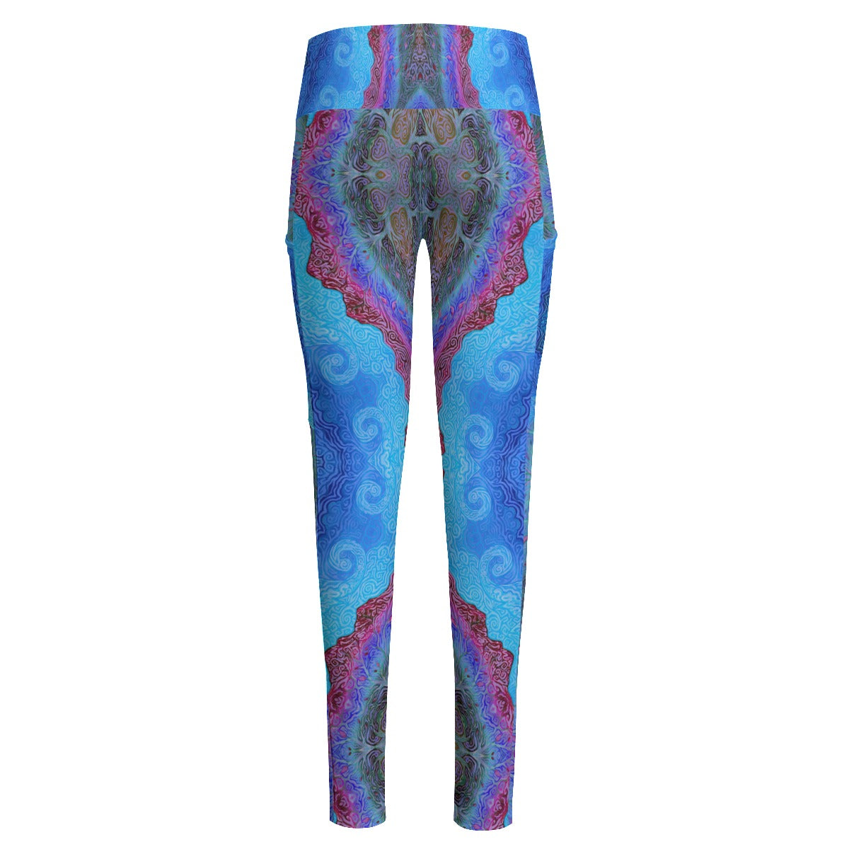 Elephant Clouds High Waist Leggings With Side Pockets