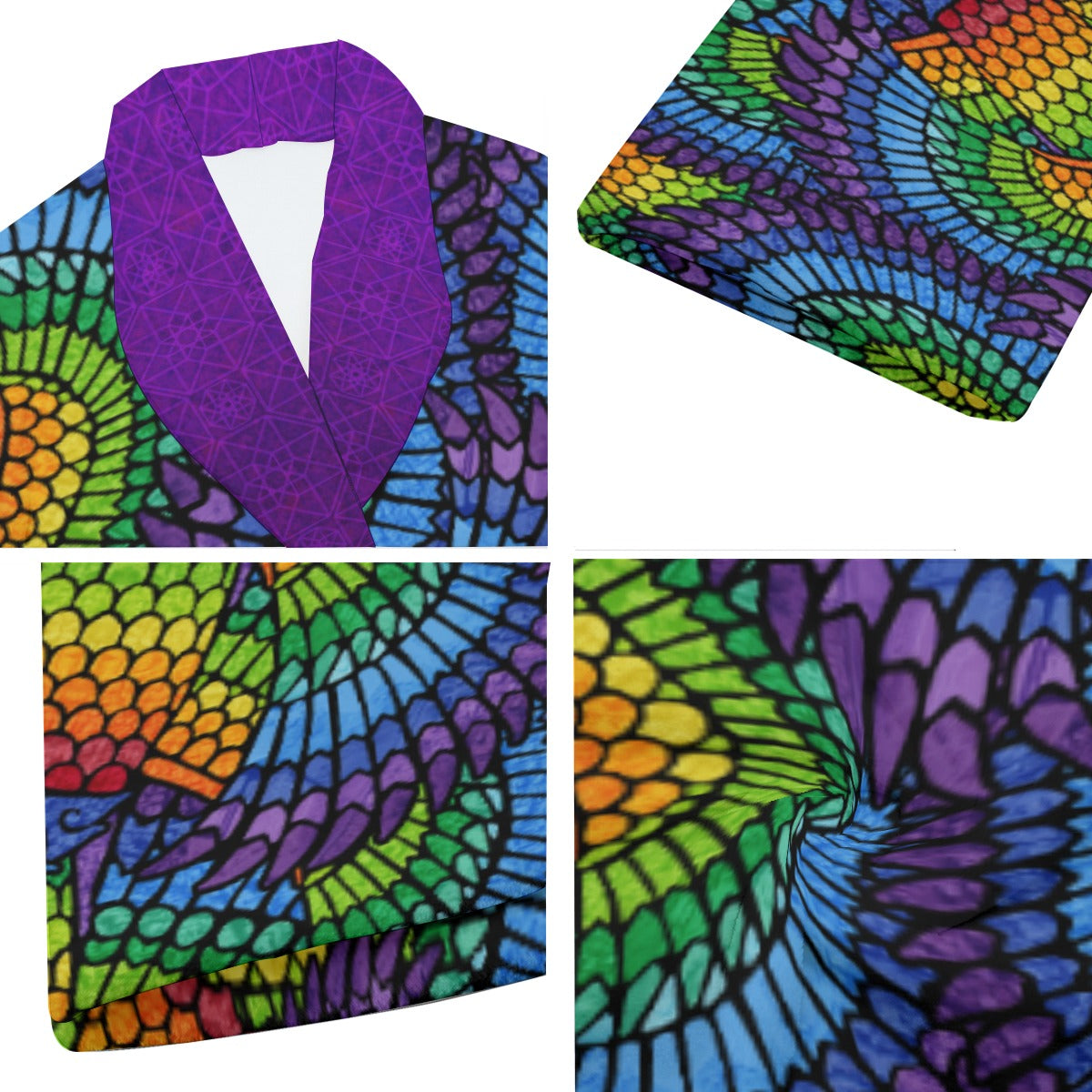 Rainbow Eagle of Horus Plush Fleece Robe