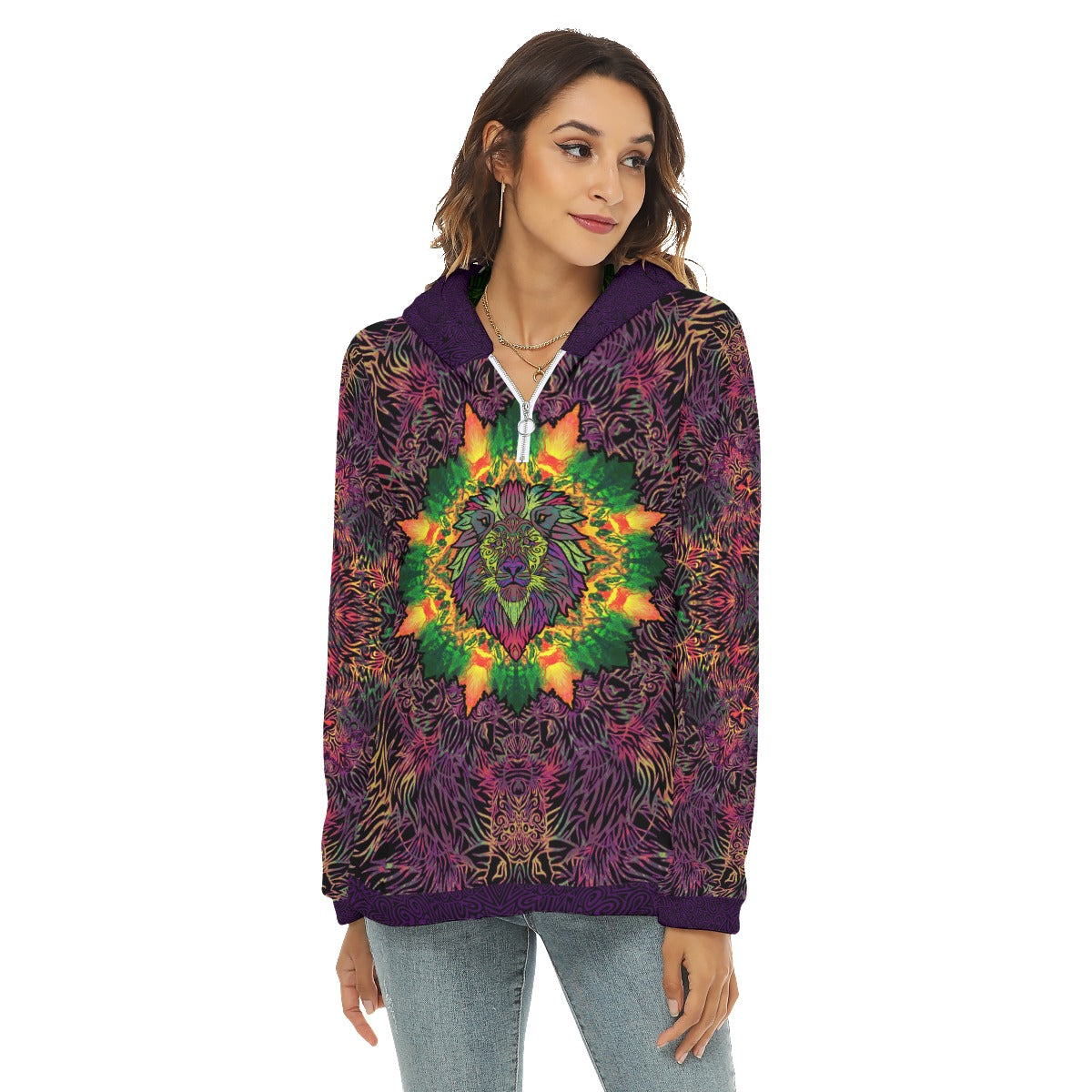 Heart of a Lion Plush Fleece Hoodie