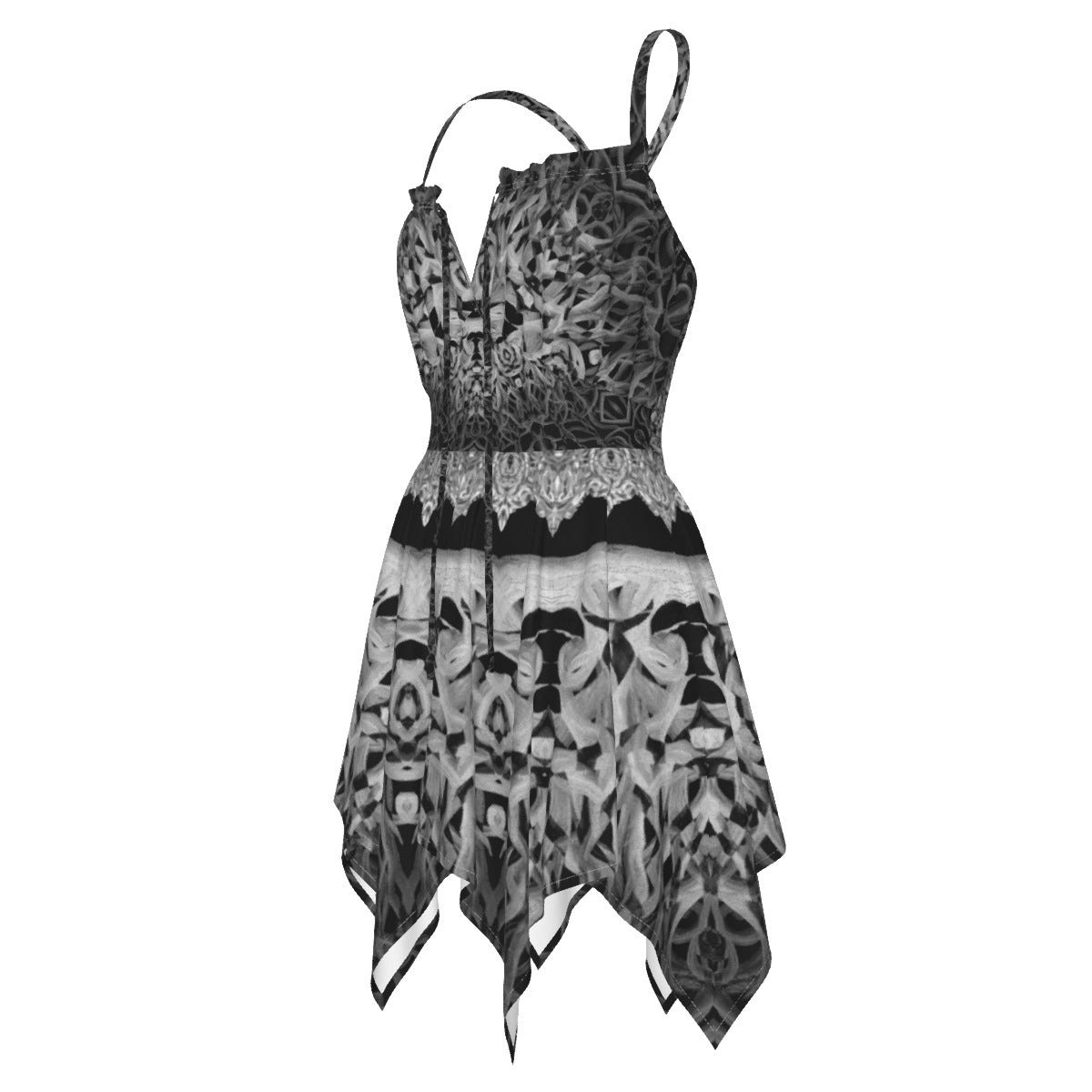 Silver Brushstrokes Fairy 6 point Dress