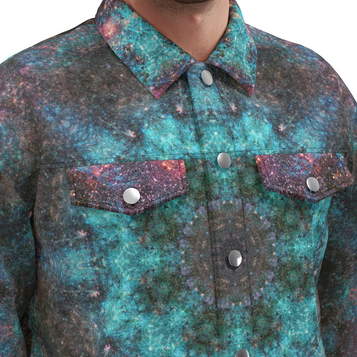Milky Way Rising Unisex Cotton Lapel Jacket
