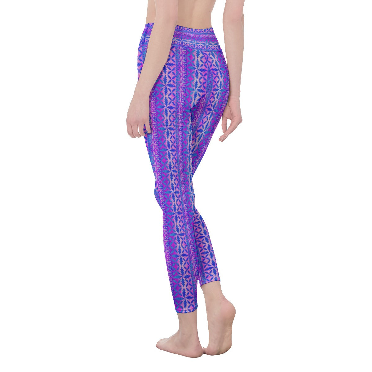 Purple 13 point Bolt Mid-Rise Leggings