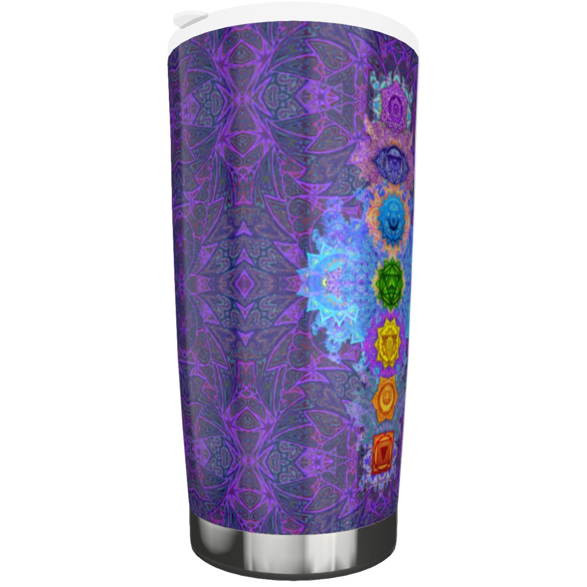Purple Heart Chakras Stainless Steel Tumbler 20oz