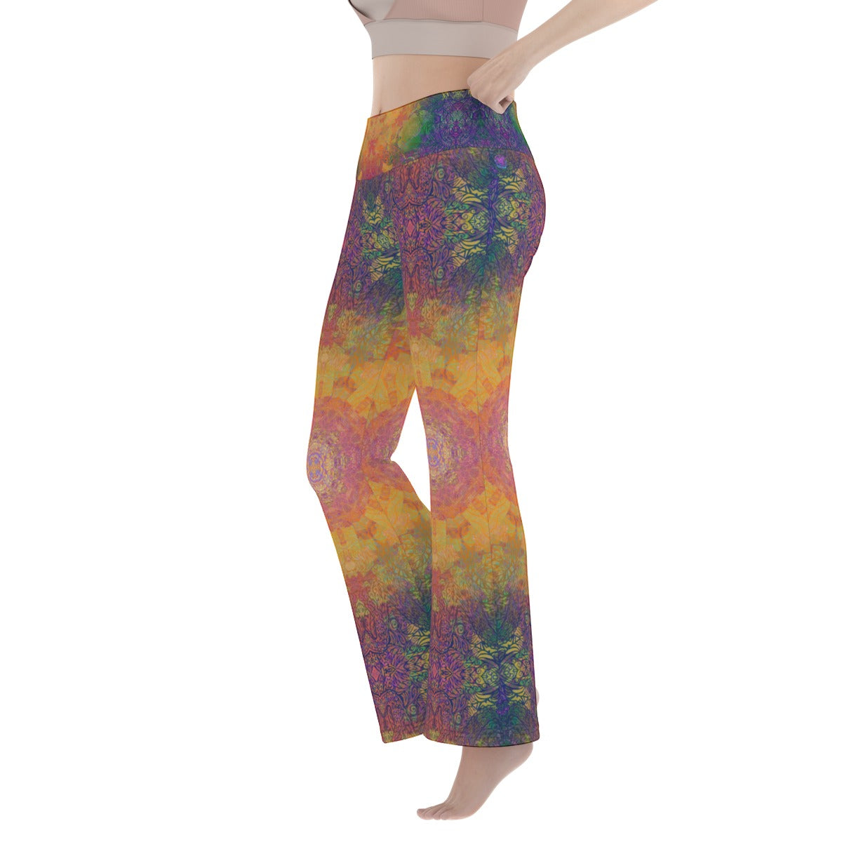 Psychedelic Octopus Flare Yoga Pants