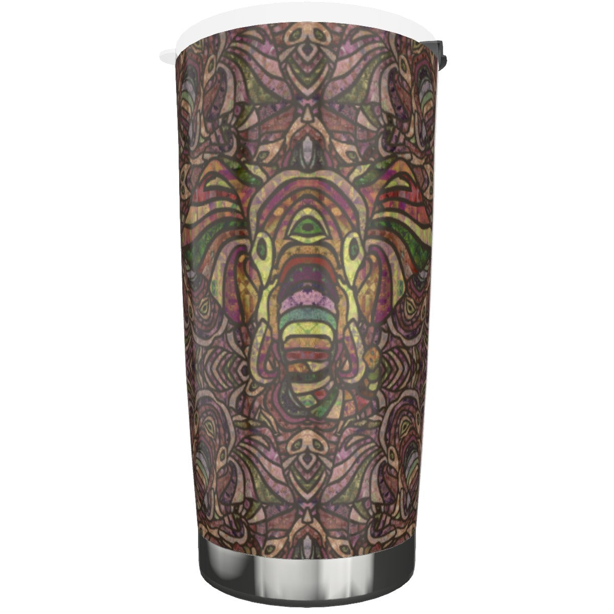 Stained Glass Elephant Stainless Steel Tumbler 20oz