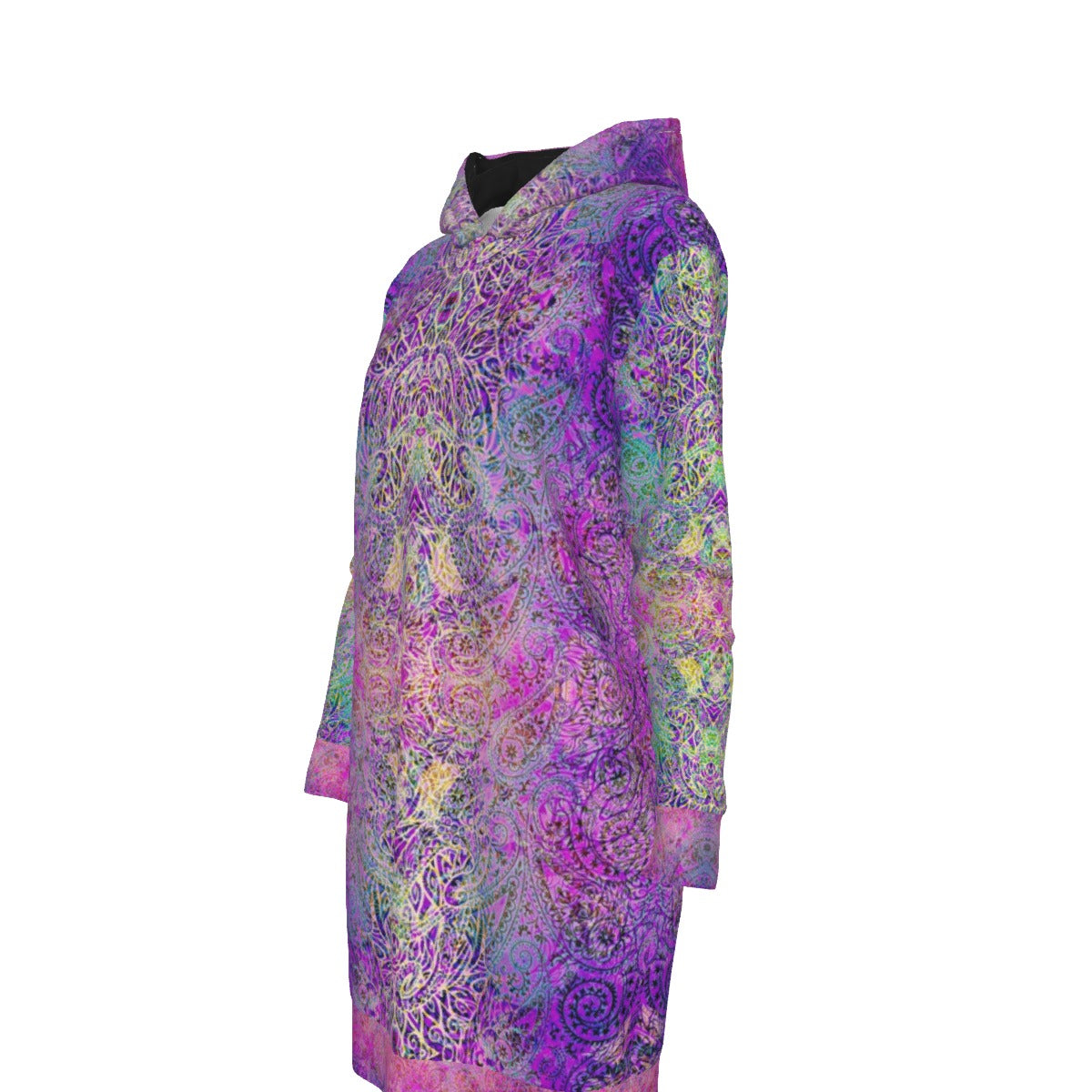 Pink Paisley Octopus Hoodie Dress