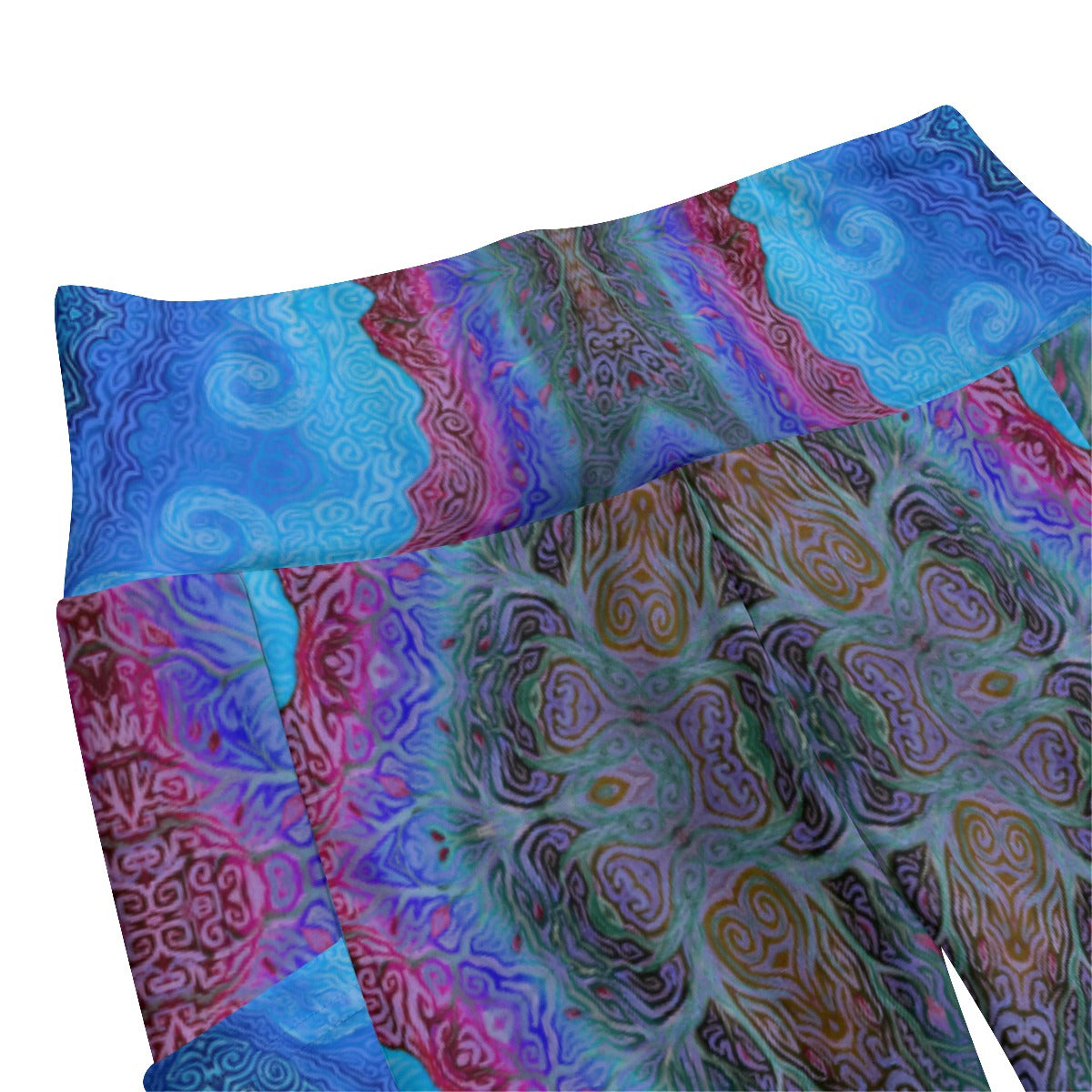 Elephant Clouds High Waist Leggings With Side Pockets