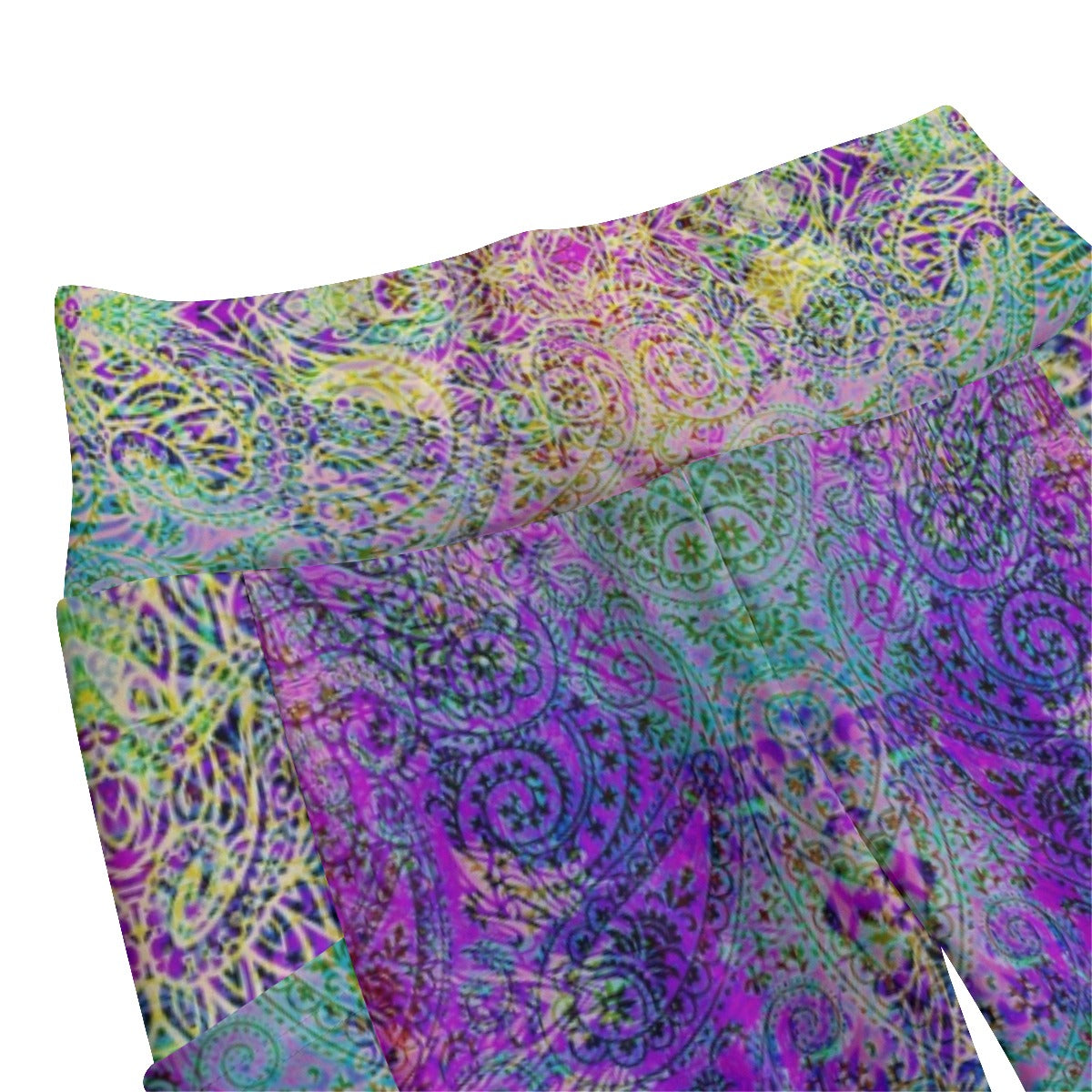 Octopus Paisley High Waist Leggings With Side Pockets