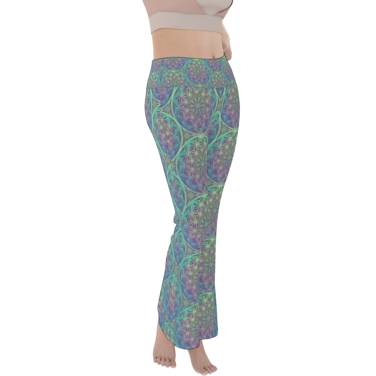 Birth of Flower Flare Yoga Pants