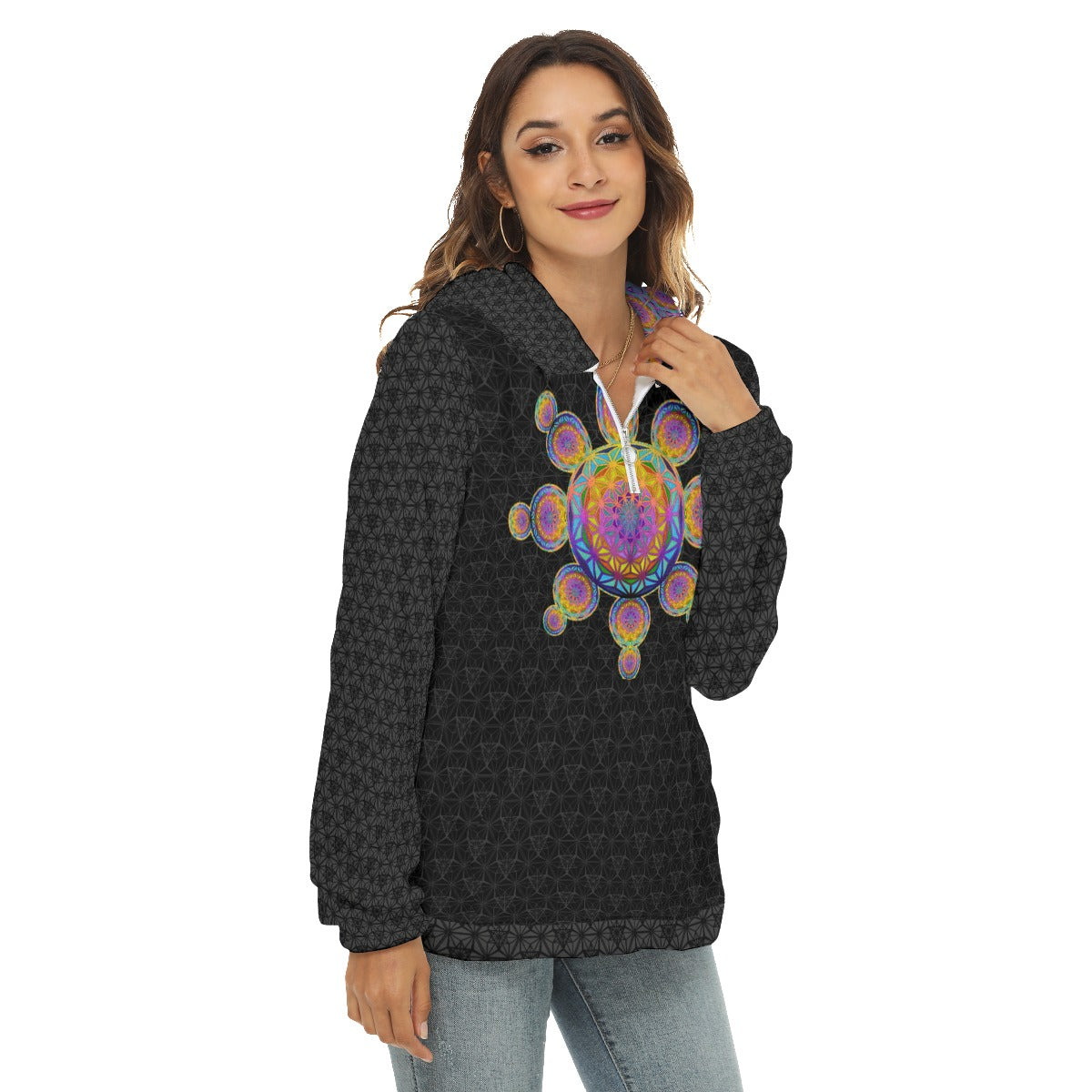 Flower Power Plush Fleece Hoodie