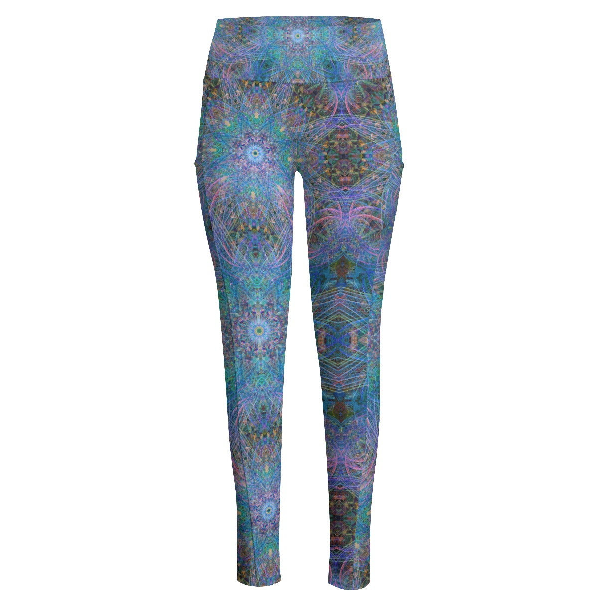 Blue Steel High Waist Leggings With Side Pockets