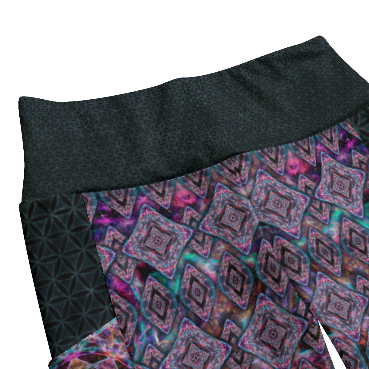 Diamond Veil High Waist Leggings With Side Pockets