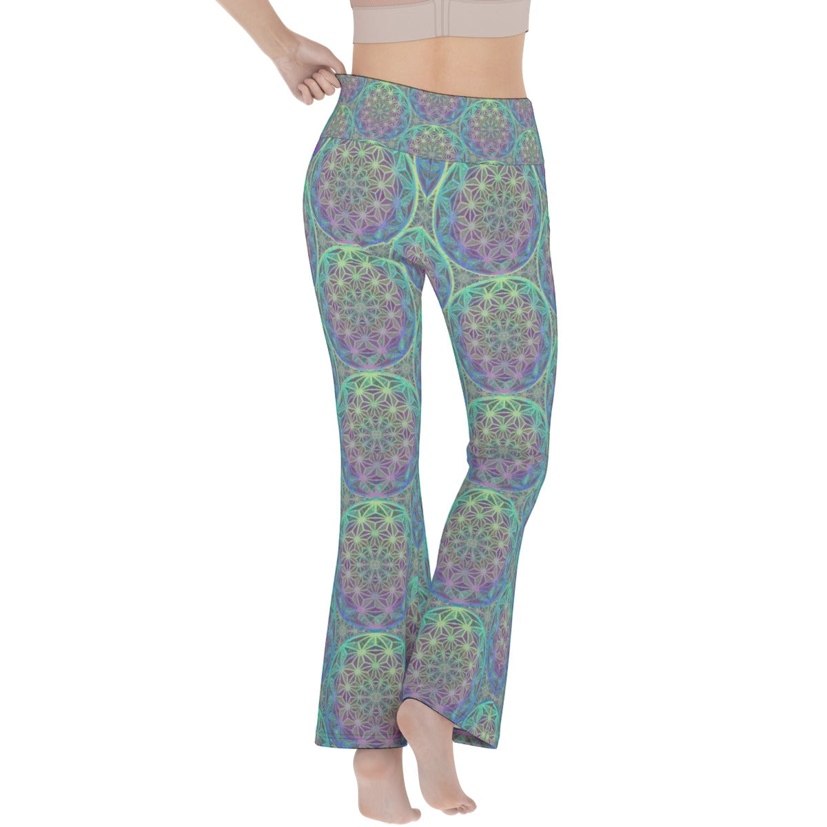 Birth of Flower Flare Yoga Pants