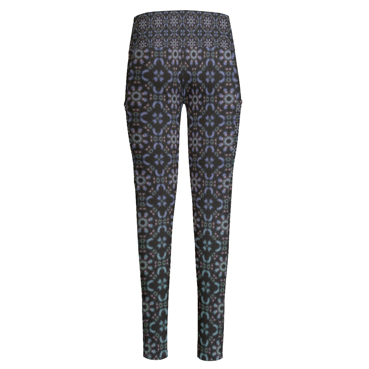 Snowflake Nebula High Waist Leggings With Side Pockets