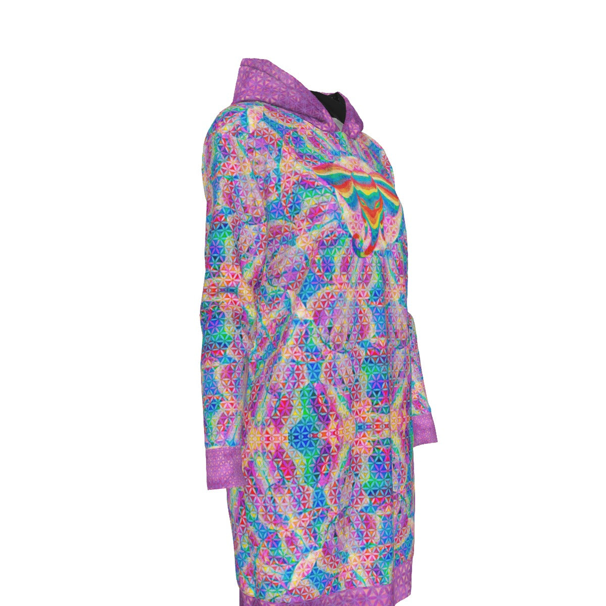 Rainbow Elephant Love Hoodie Dress