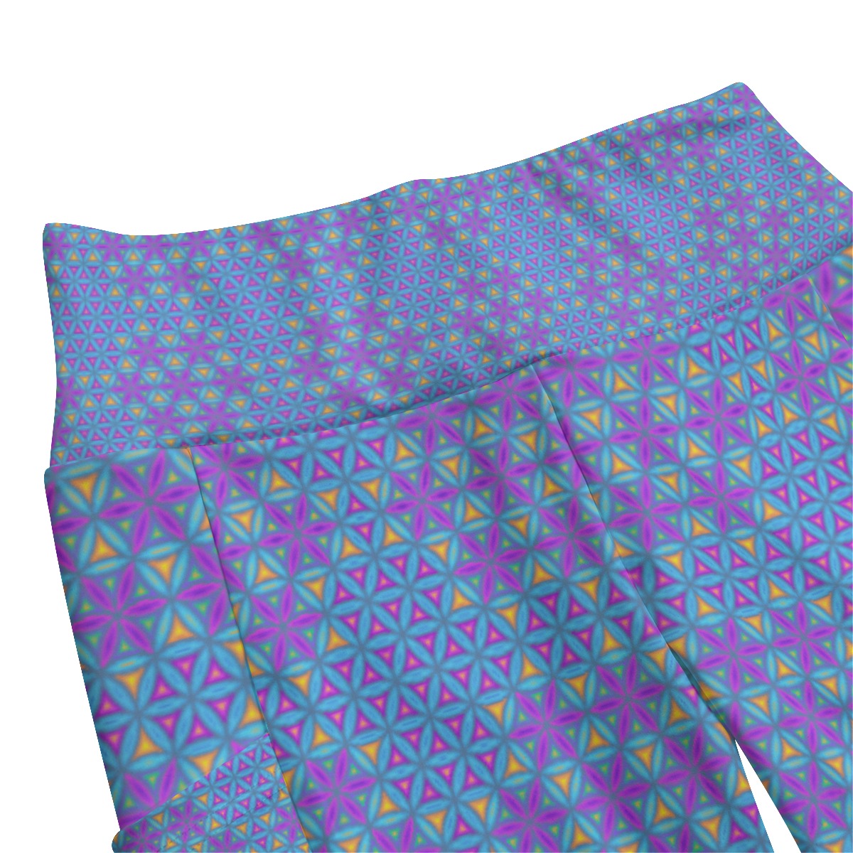 Violet Flower of Life High Waist Leggings With Side Pockets