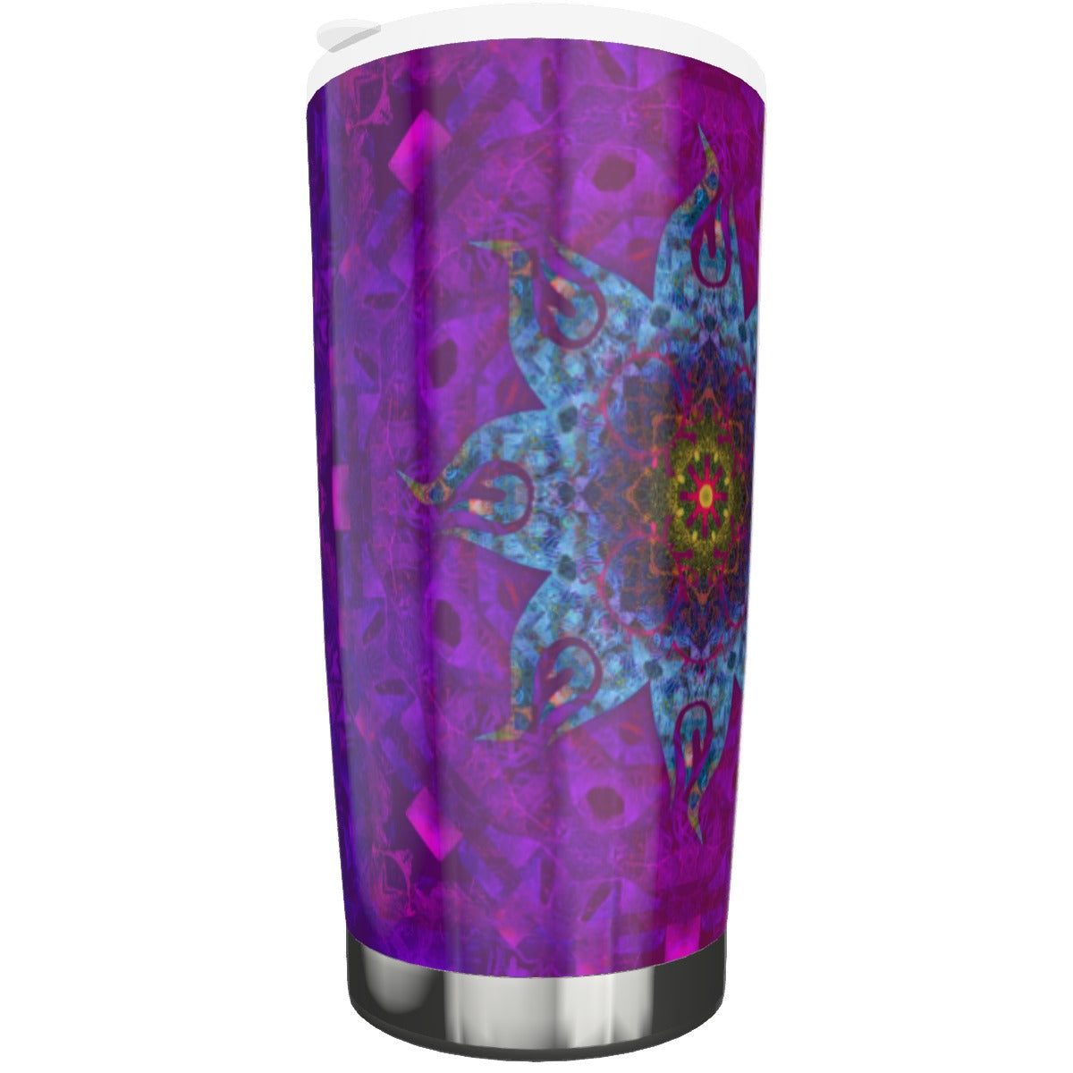 Blue Flame Mandala Stainless Steel Tumbler 20oz