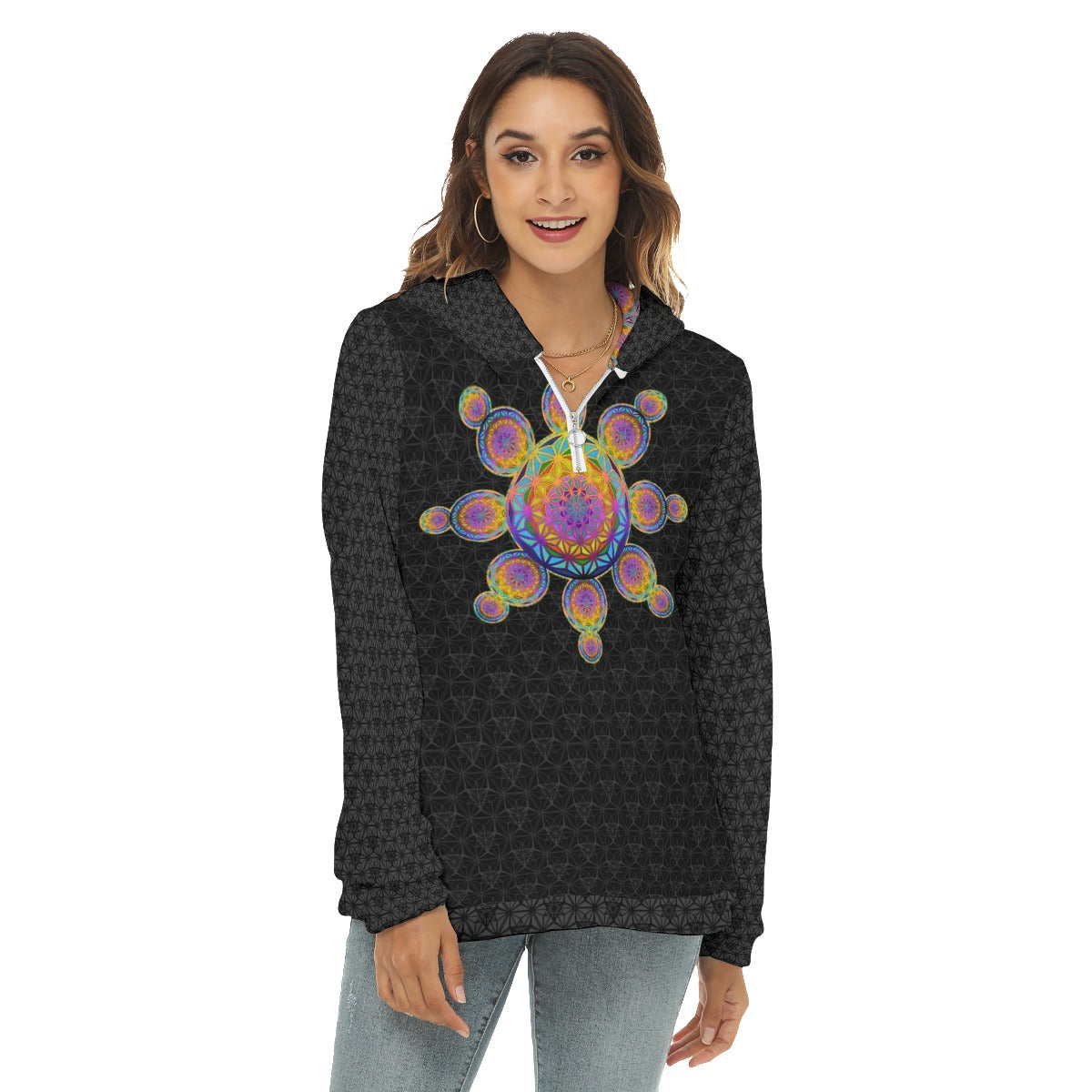 Flower Power Plush Fleece Hoodie