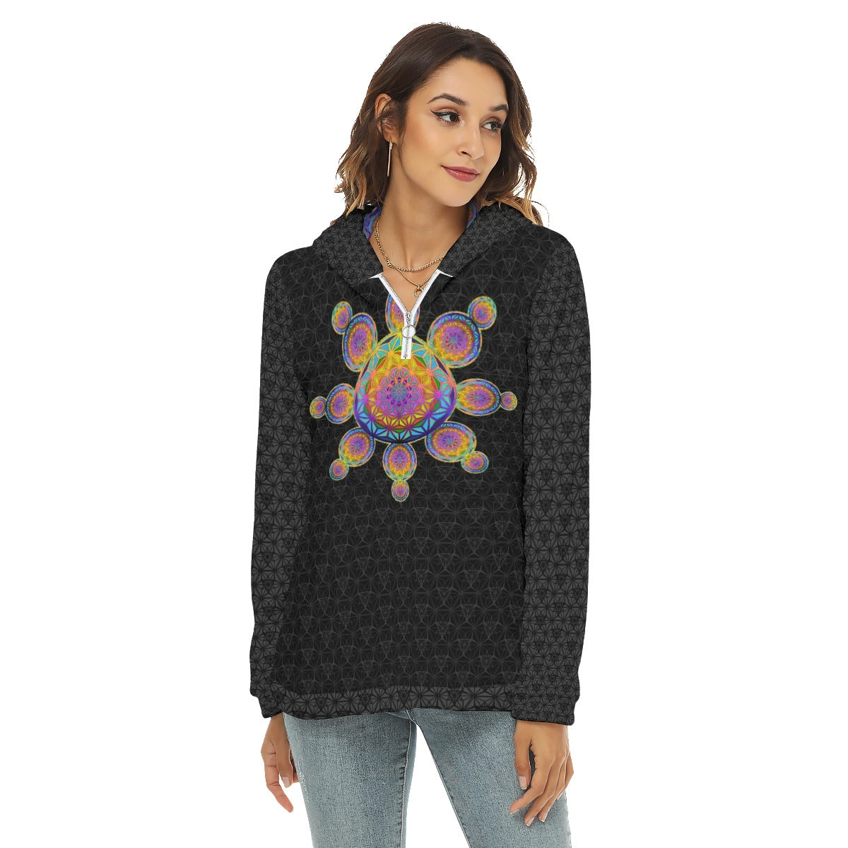 Flower Power Plush Fleece Hoodie