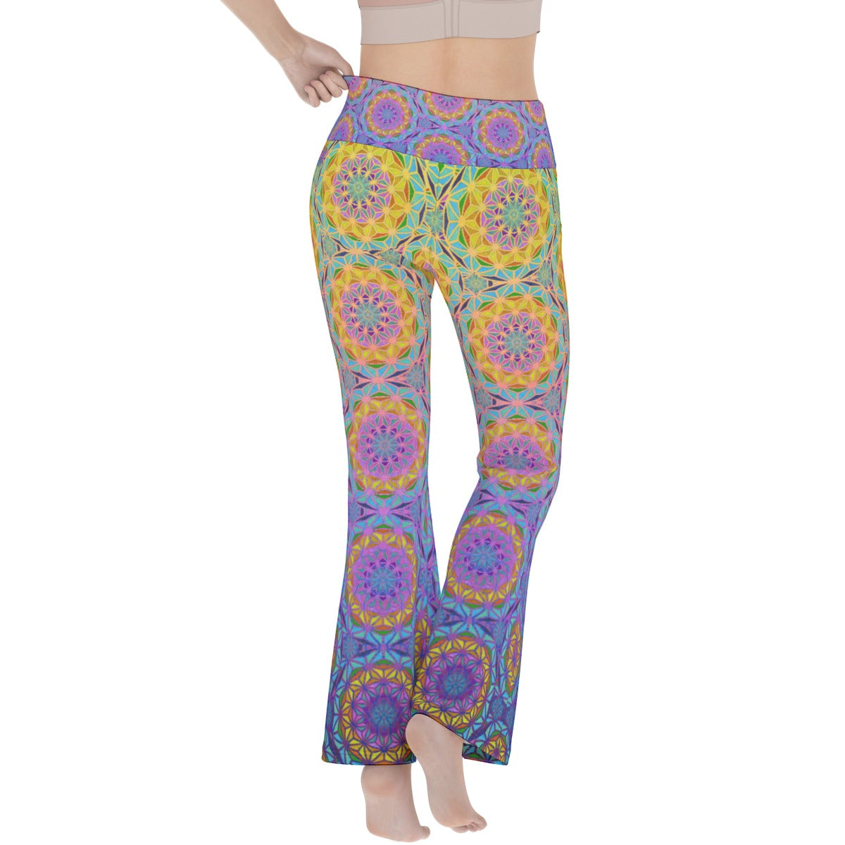 Birth of a Sunflower Flare Yoga Pants