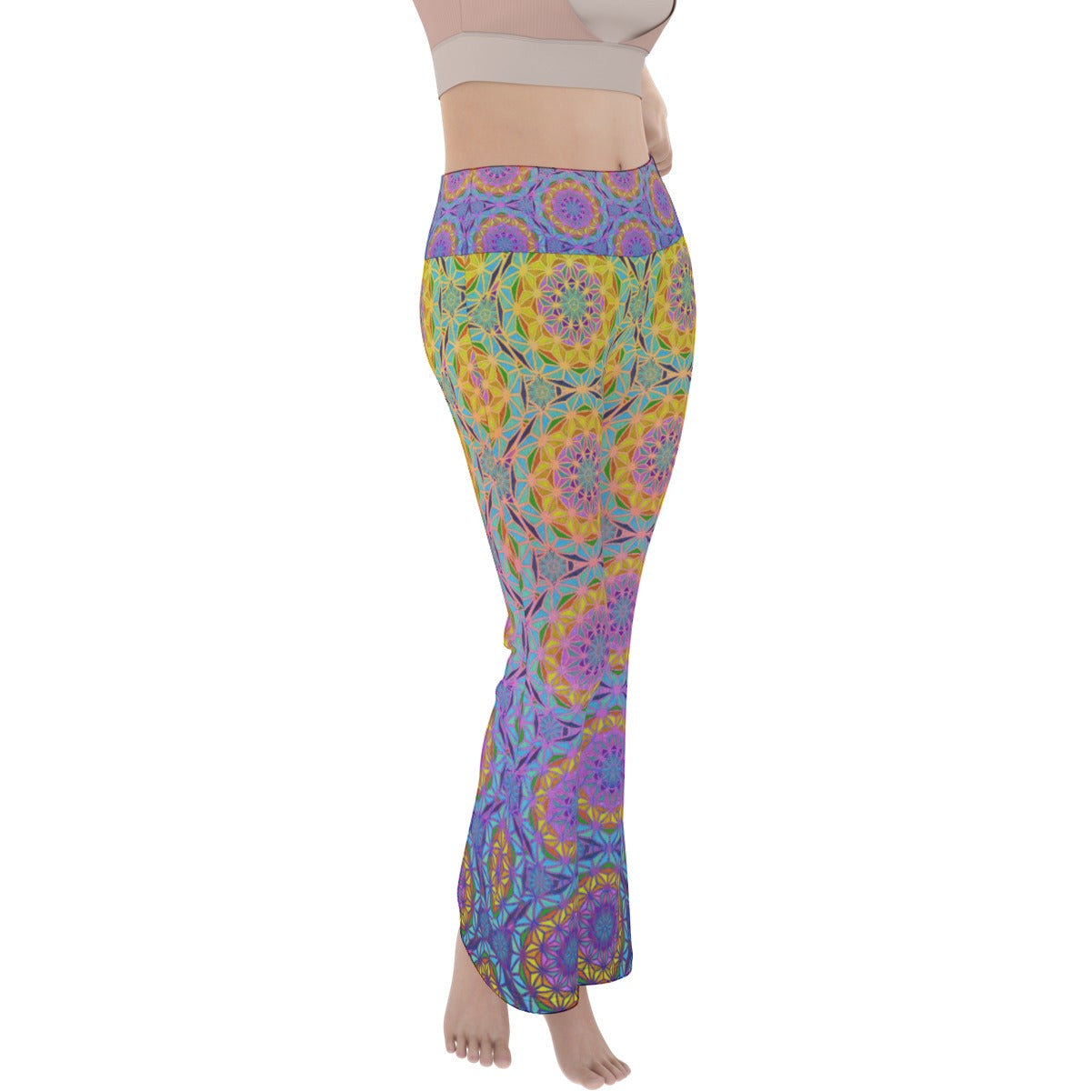 Birth of a Sunflower Flare Yoga Pants