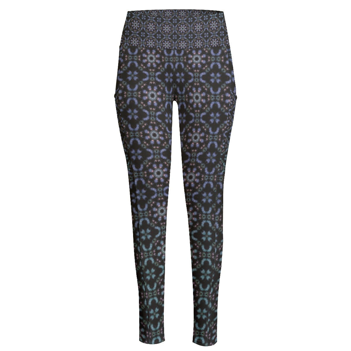 Snowflake Nebula High Waist Leggings With Side Pockets