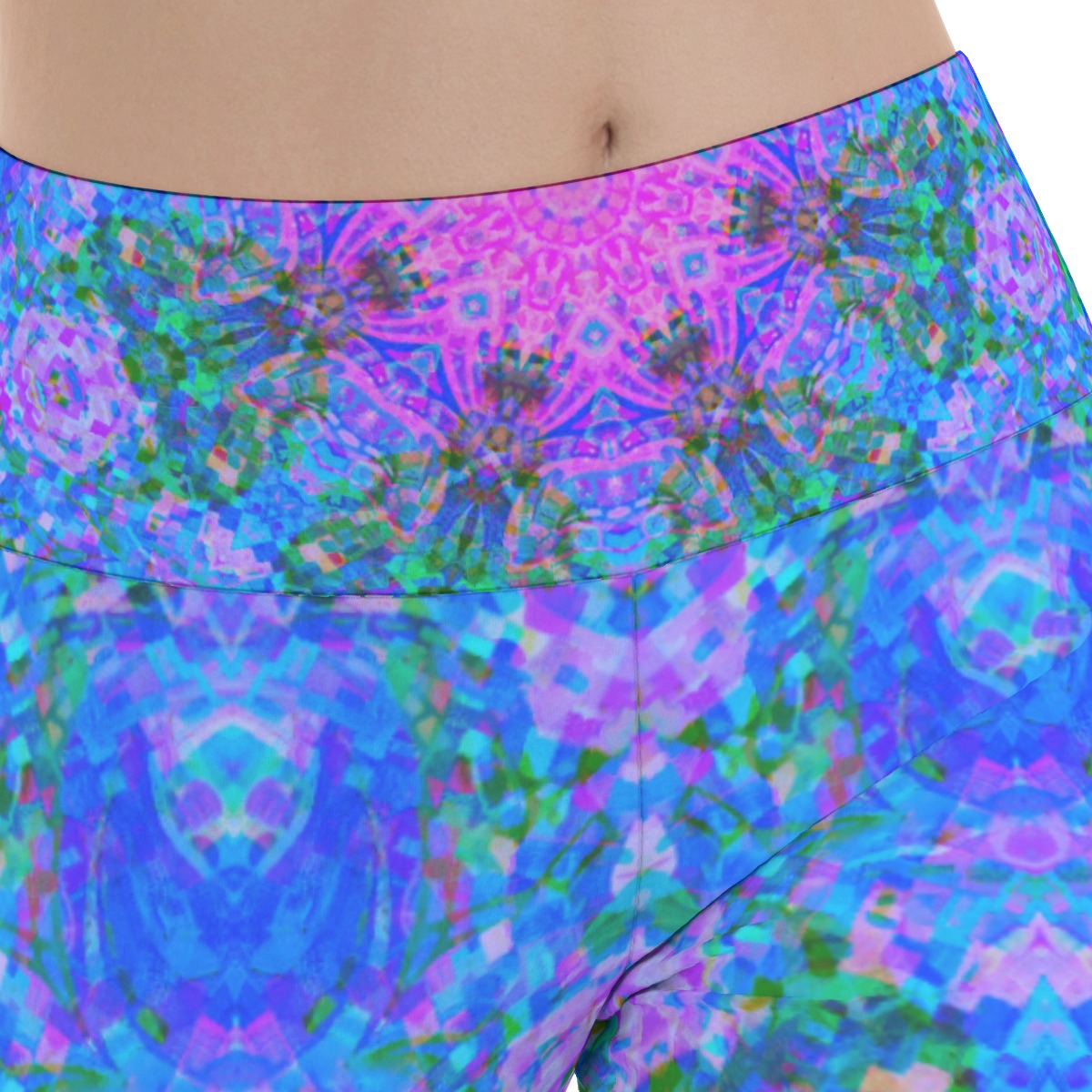 Blue Waves Flare Yoga Pants