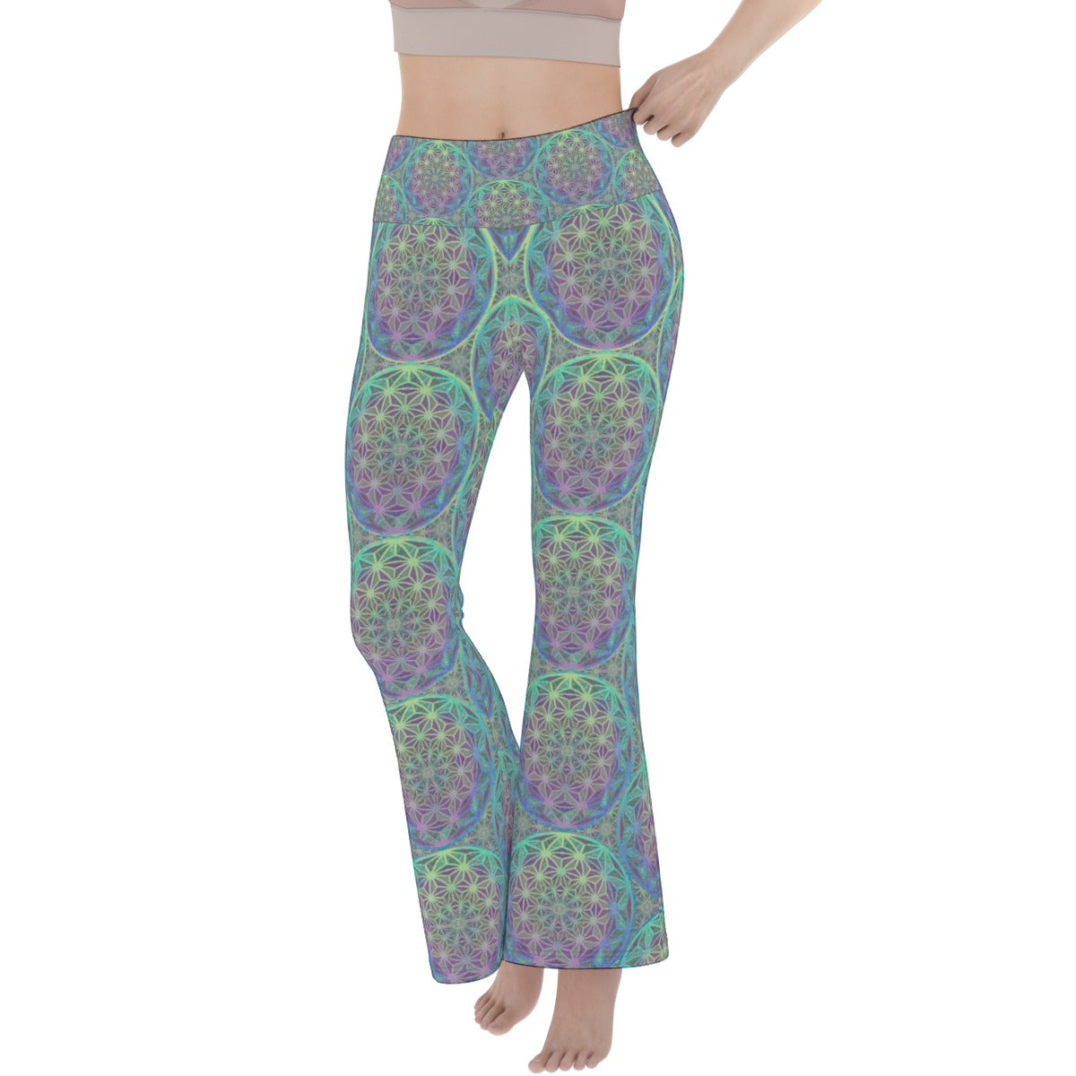 Birth of Flower Flare Yoga Pants