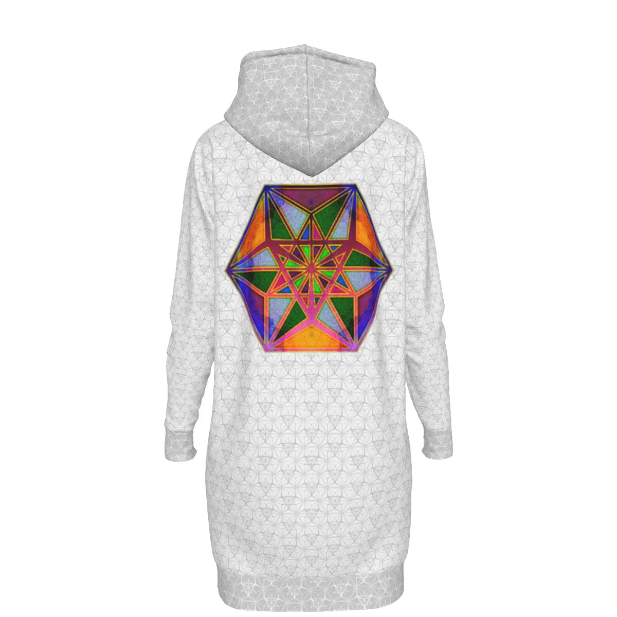 Vector Equilibrium Blanco Hoodie Dress