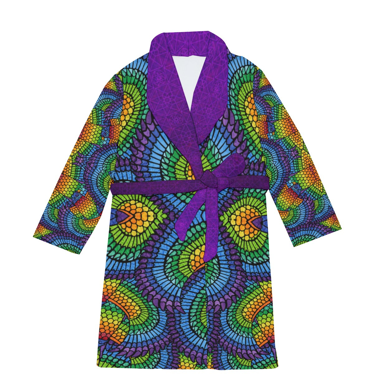 Rainbow Eagle of Horus Plush Fleece Robe
