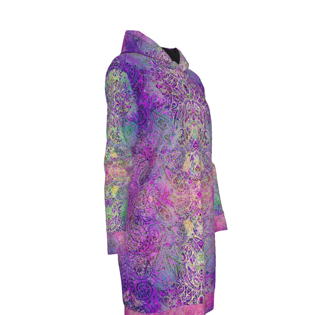Pink Paisley Octopus Hoodie Dress