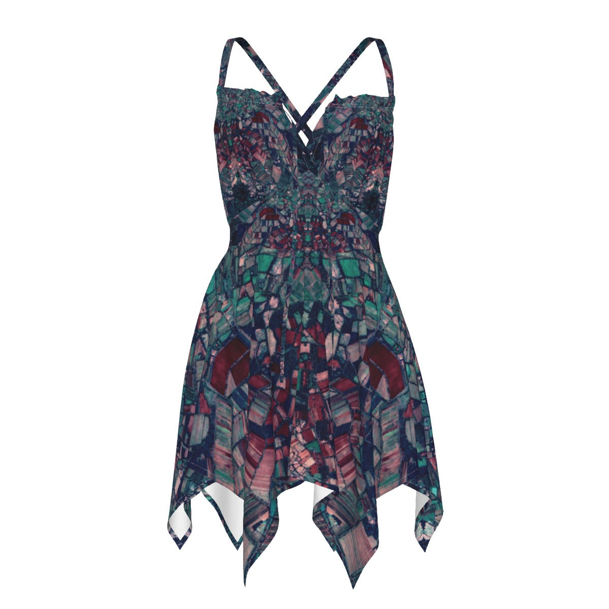 Bacanda Teal 6 point Dress