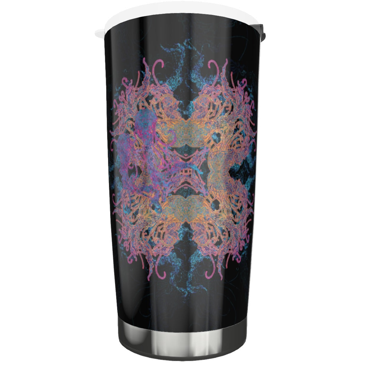 Psychedelic Jellyfish Mandala Stainless Steel Tumbler 20oz