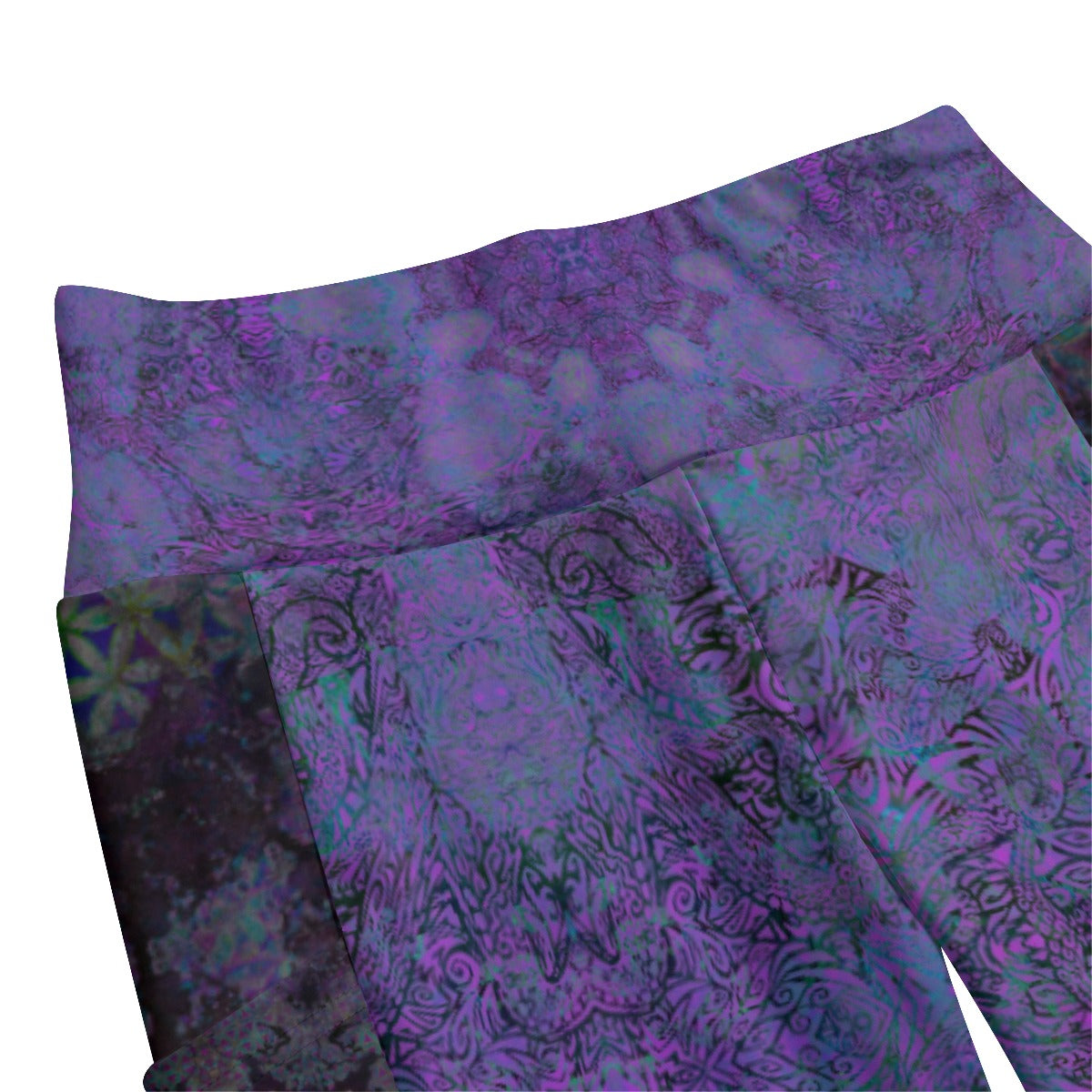 Purple Octopus High Waist Leggings With Side Pockets