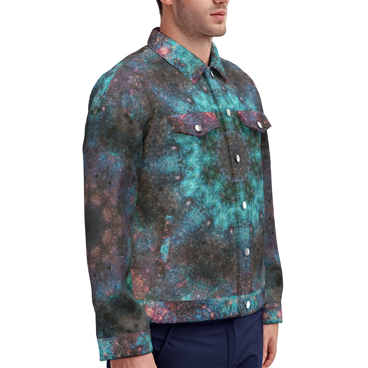 Milky Way Rising Unisex Cotton Lapel Jacket