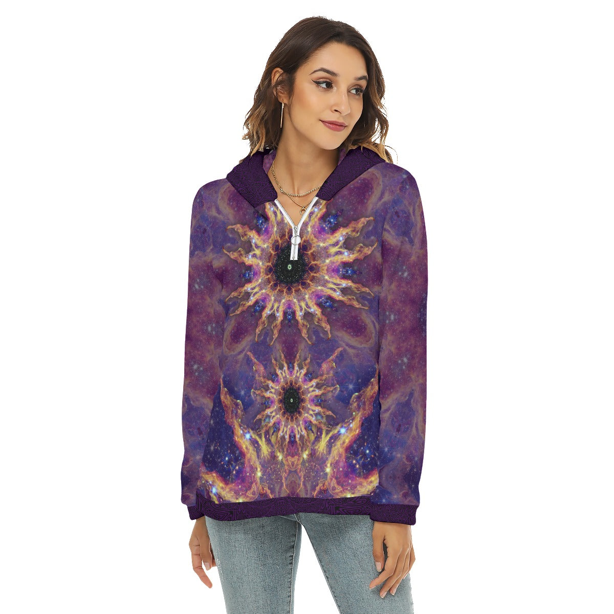 Star Fire Plush Fleece Hoodie