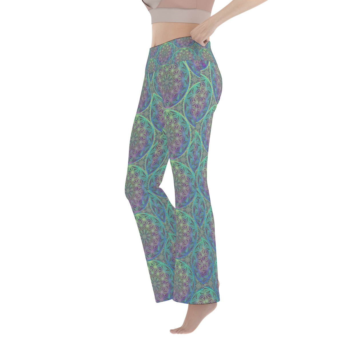 Birth of Flower Flare Yoga Pants