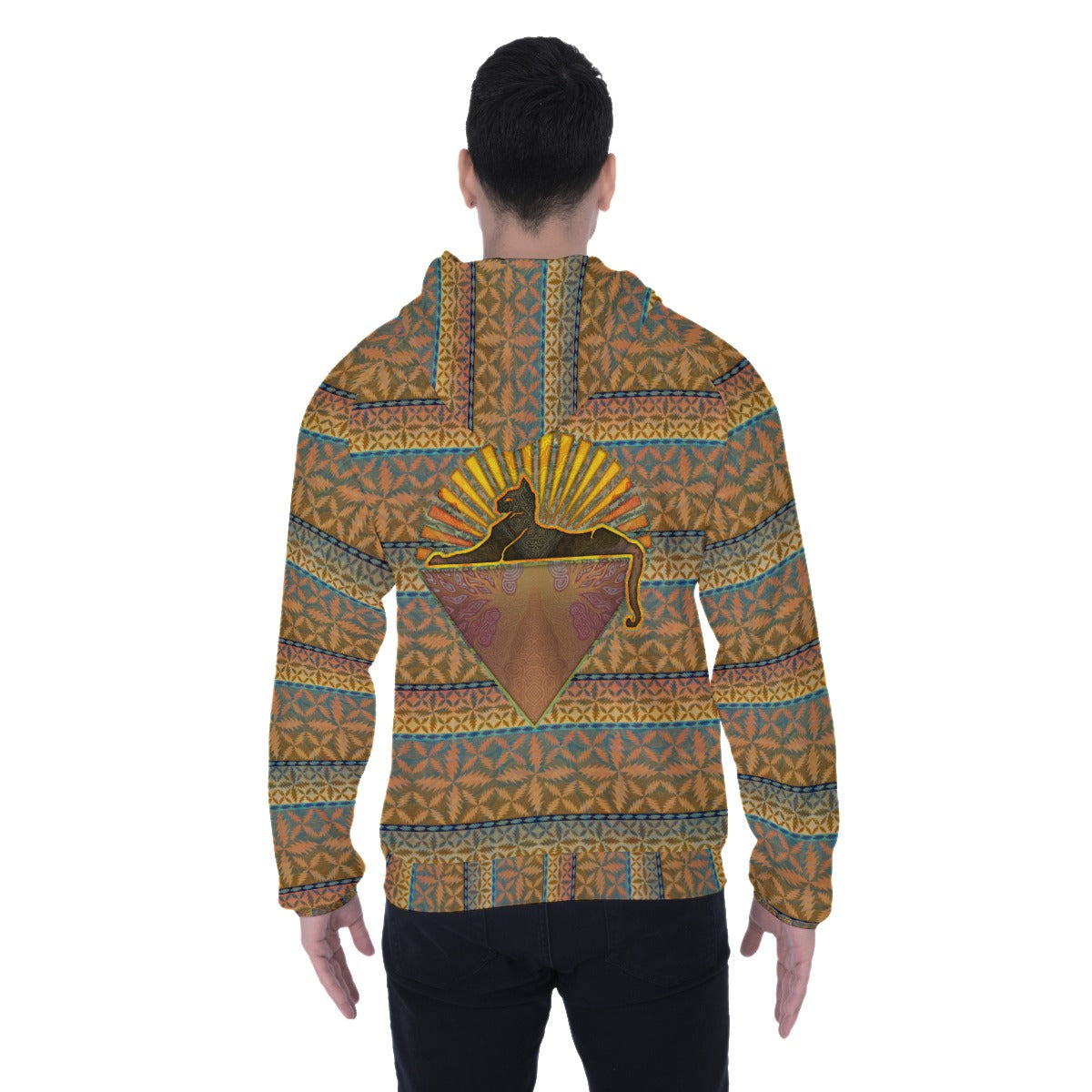 13 Point Earth Compass Zip Up Hoodie