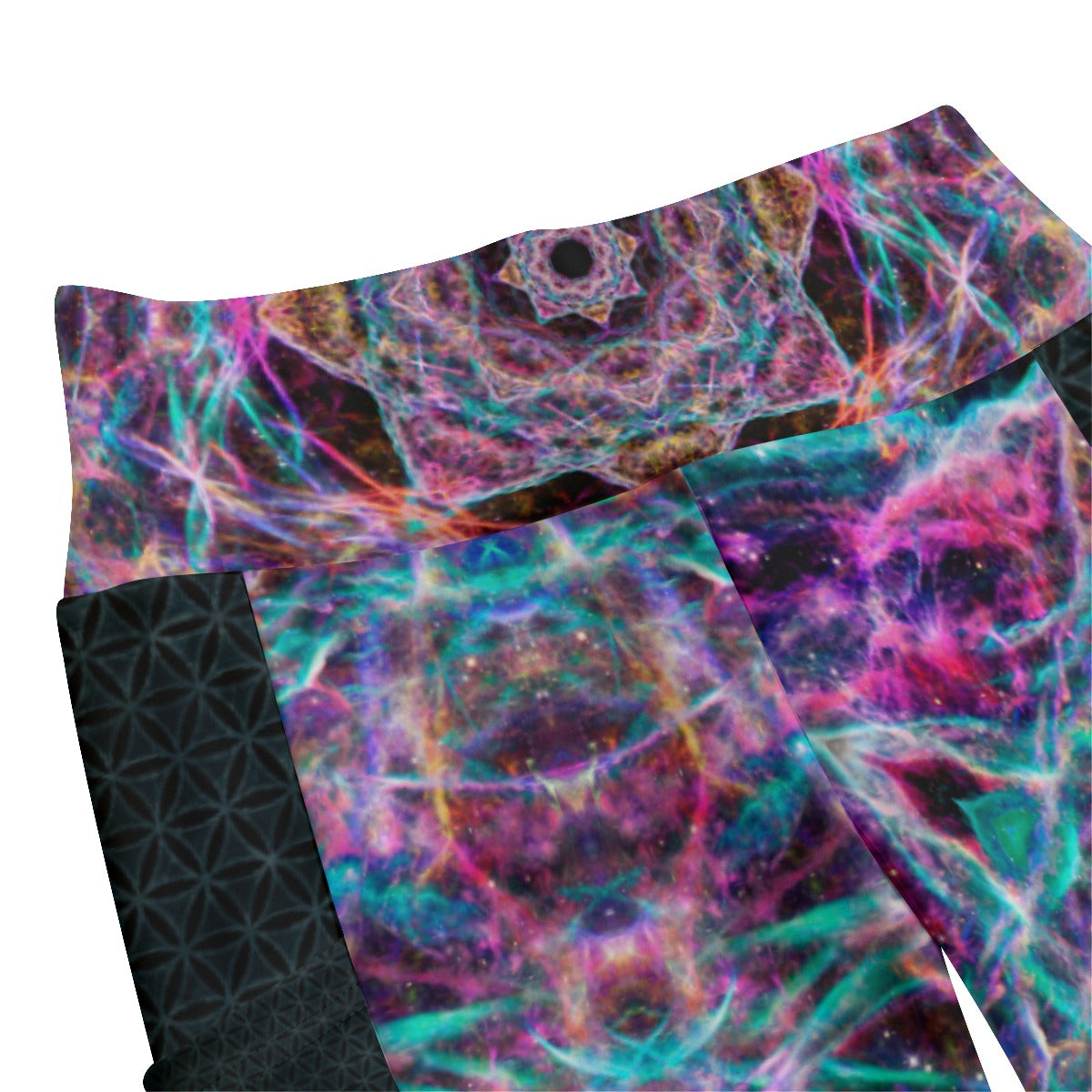 Veil Nebula Mandala High Waist Leggings With Side Pockets