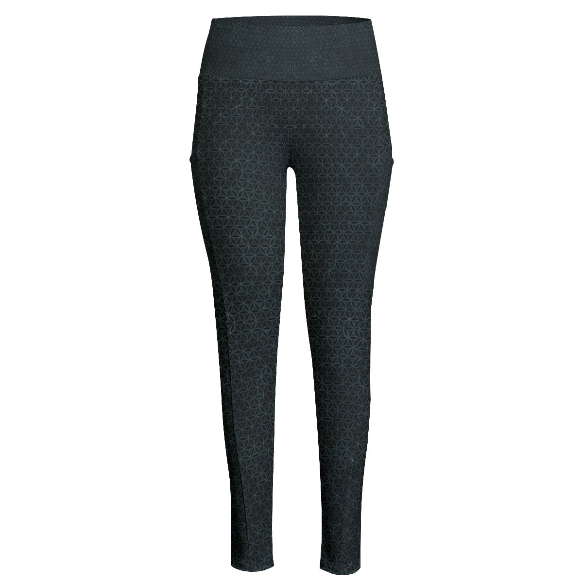 Flower of Life High Waist Leggings With Side Pockets
