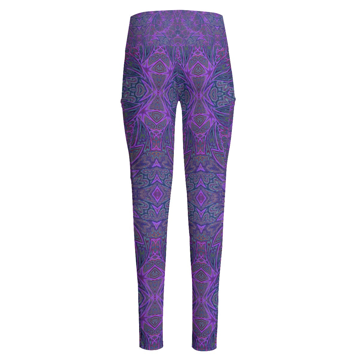 Purple Hearts High Waist Leggings With Side Pockets