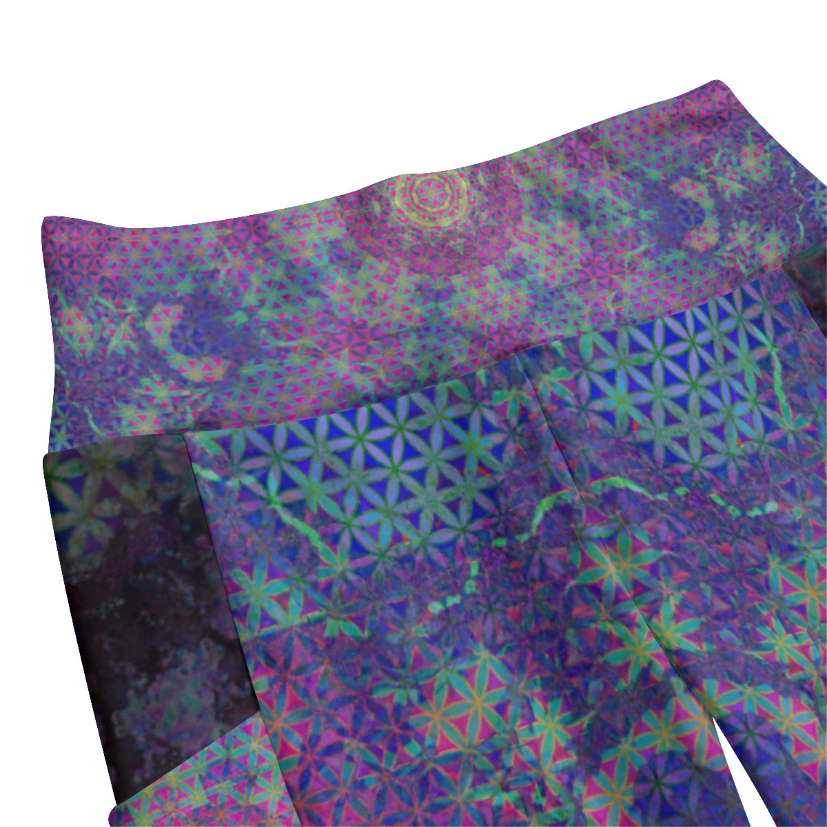 Flower Power High Waist Leggings With Side Pockets