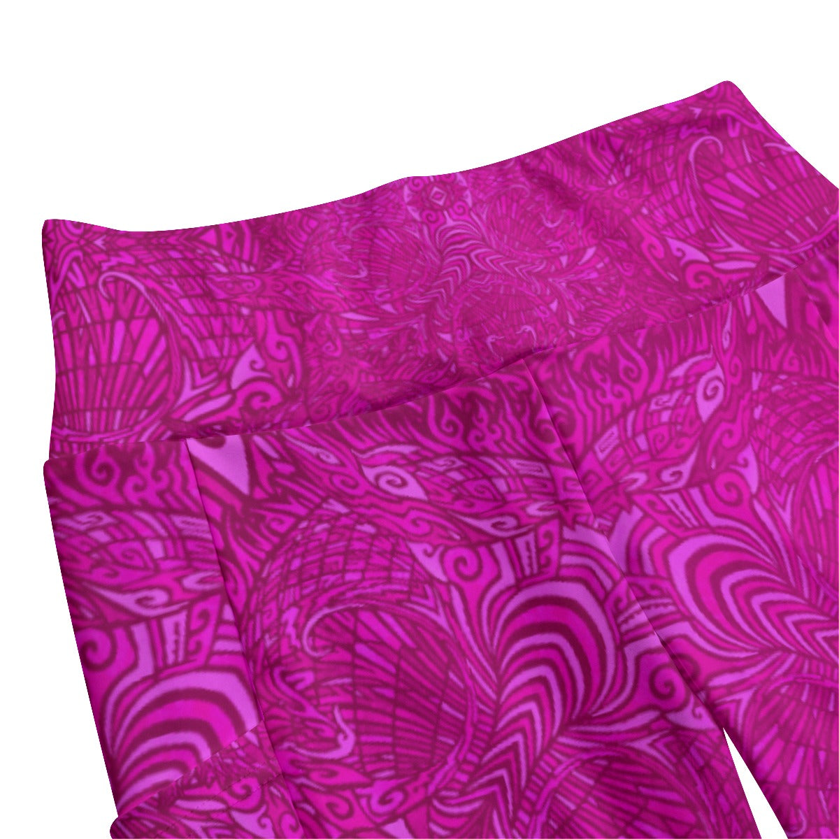 Pink Torus High Waist Leggings With Side Pockets