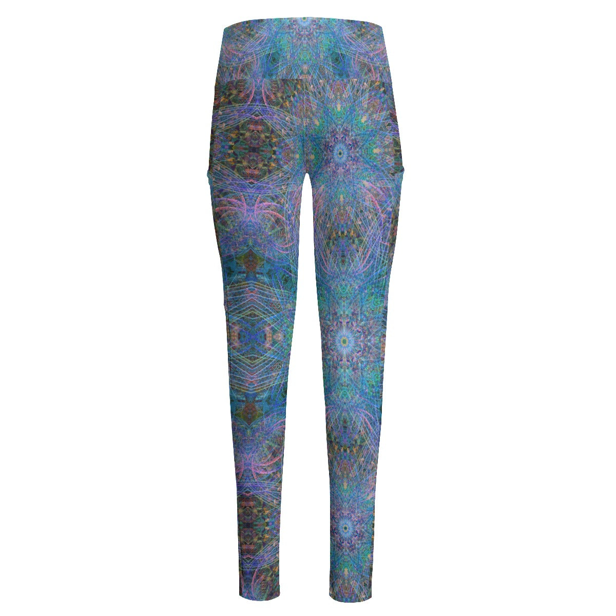 Blue Steel High Waist Leggings With Side Pockets
