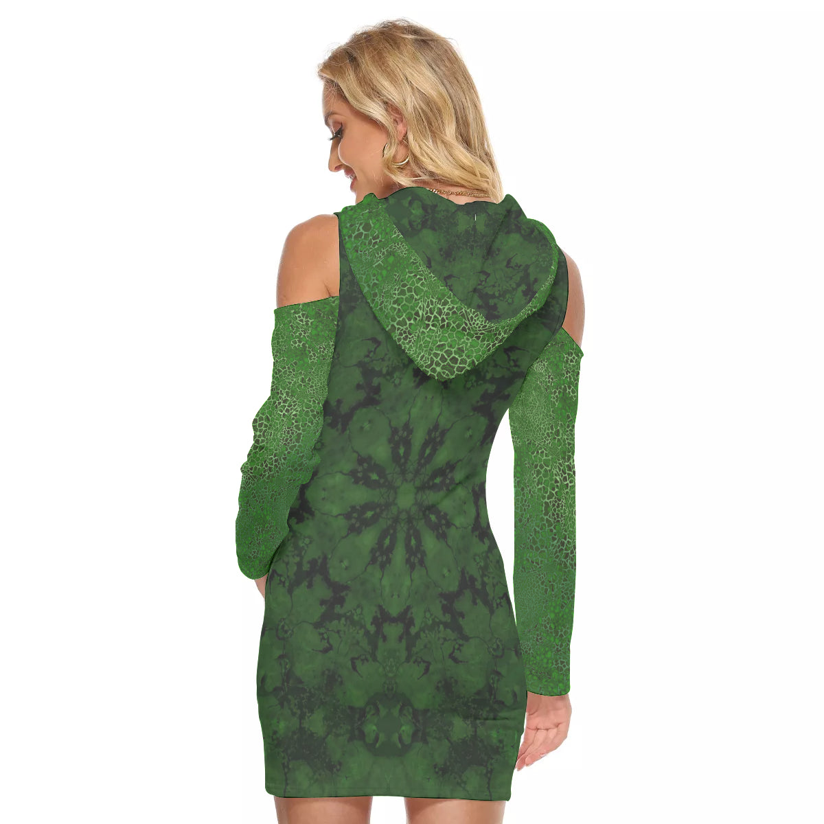 Jungle Elephant Hoodie Dress