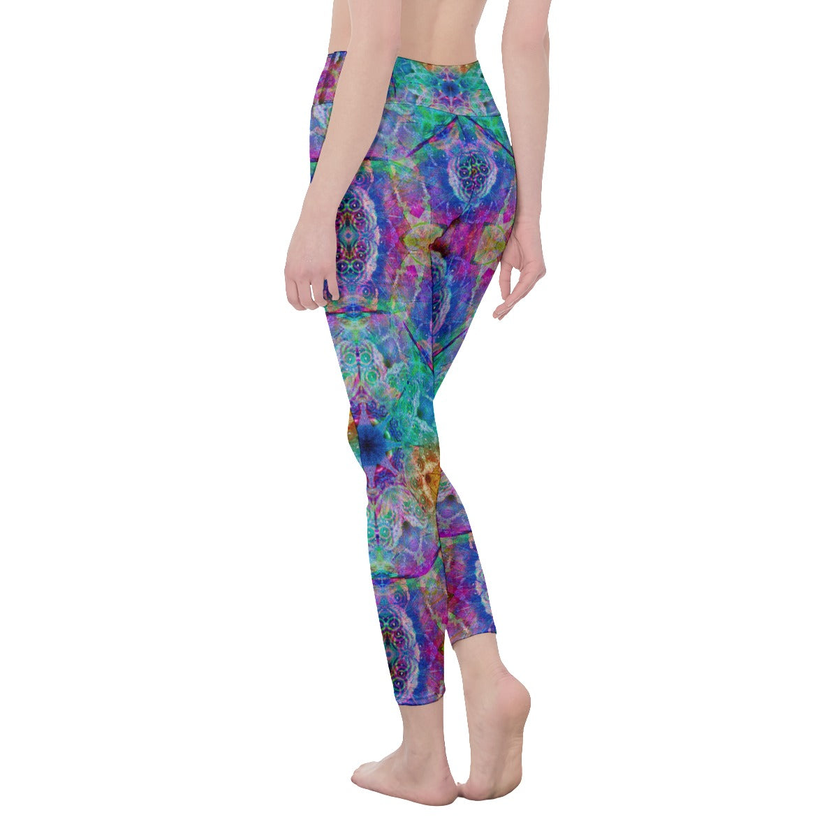 Butterfly Mandala Mid-Rise Leggings
