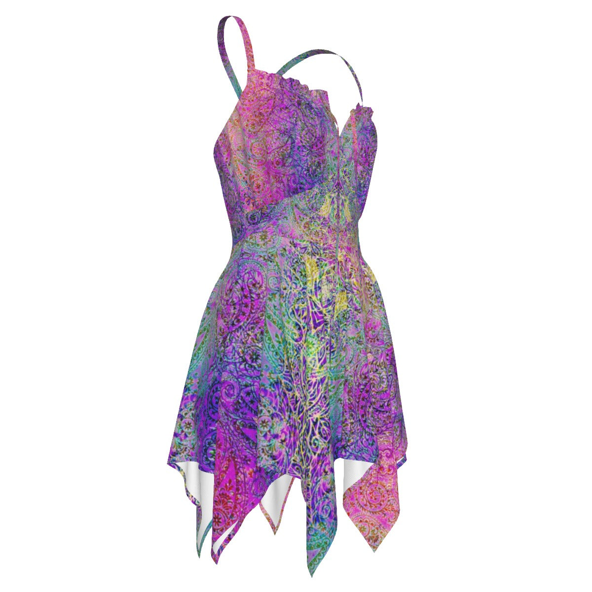 Pink Paisley Octopus Fairy 6 point Dress